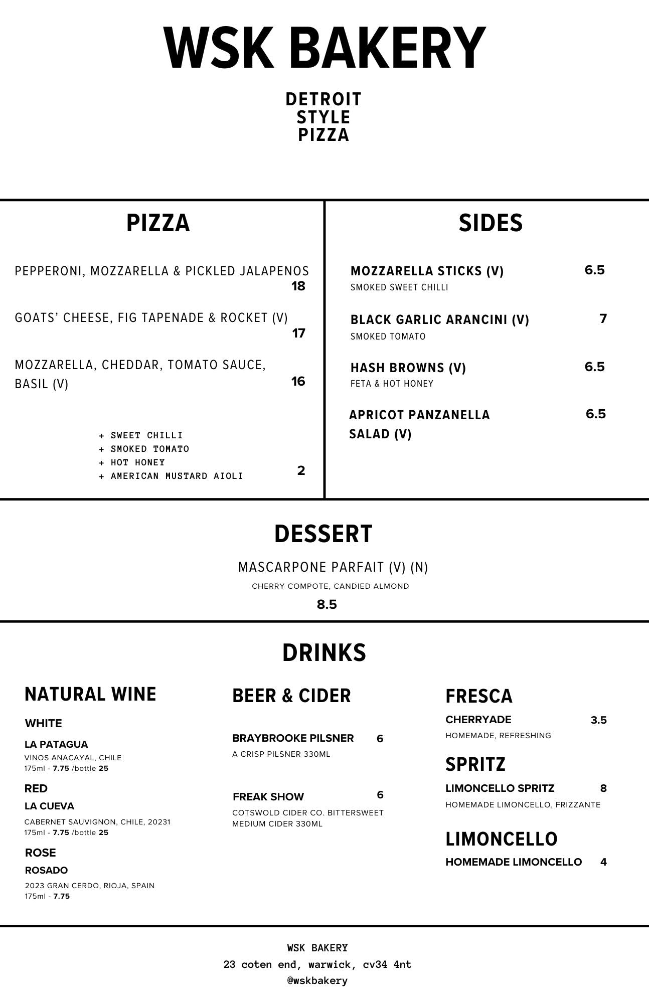 Detroit style deep pan pizza @ WSK bakery 19th September