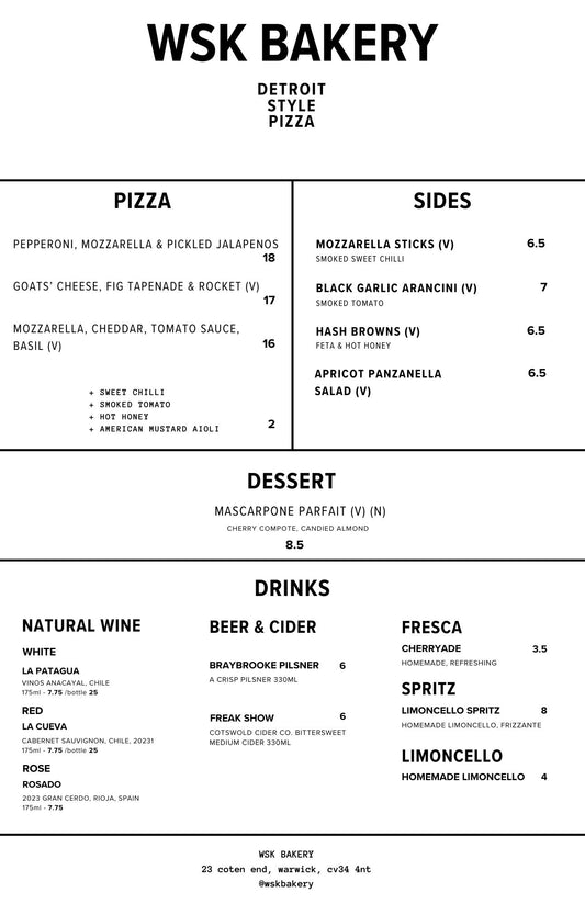 Detroit style deep pan pizza @ WSK bakery 19th September